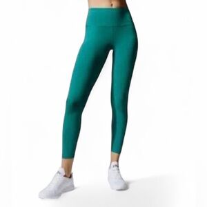 Carbon38 Leggings Teal/Green High Rise Size Small Thick Waist Melt Fabric NWOT